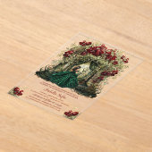 エンチャントフォレストブルゴーニュフローラ アクリル招待状 (レイダウン)