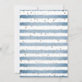 エンチャントフォレストブルー男の赤ちゃんシャワー 招待状 (裏面)