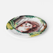 エンチャントフォレストヘッジホッグ誕生日 ペーパープレート (アングル)