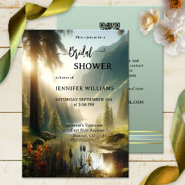 エンチャントフォレストマウンテンブライダルシャワー 招待状