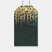 エンチャントフォレストマジカル金ゴールドつる植物エレガントな結婚式 ギフトタグ (裏面)