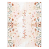 エンチャントフォレストマッシュルームガールズファースト誕生日 テーブルクロス (正面)