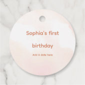 エンチャントフォレストマッシュルームガールズファースト誕生日 フェイバータグ (裏面)