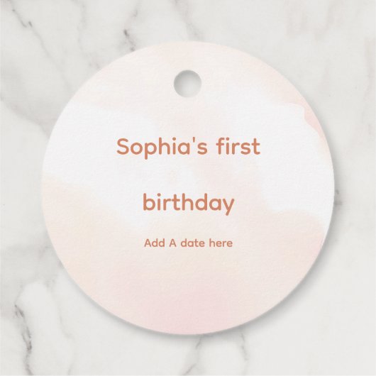 エンチャントフォレストマッシュルームガールズファースト誕生日 フェイバータグ (裏面)