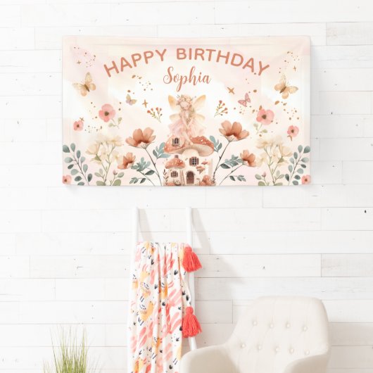 エンチャントフォレストマッシュルームガールズファースト誕生日 横断幕 (インサイチュ)