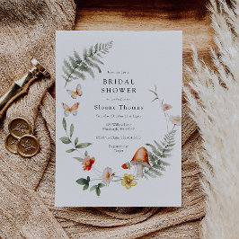 エンチャントフォレストマッシュルームブライダルシャワー 招待状