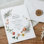 エンチャントフォレストマッシュルームブライダルシャワー 招待状