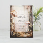 エンチャントフォレストマッシュルーム結婚式招待状 招待状 (スタンド正面)