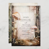 エンチャントフォレストマッシュルーム結婚式招待状 招待状 (正面/裏面)