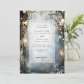 エンチャントフォレストミストファンタジー結婚式招待状 招待状 (スタンド正面)