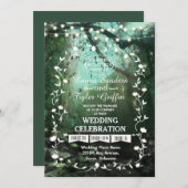 エンチャントフォレストライト素朴結婚式招待状 招待状 (正面/裏面)