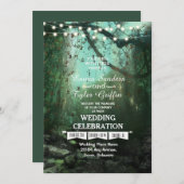 エンチャントフォレストライト素朴結婚式招待状 招待状 (正面/裏面)