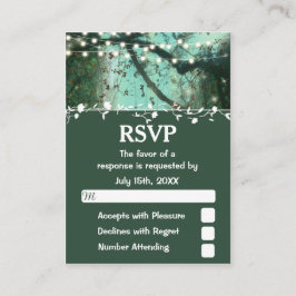 エンチャントフォレストラ素朴イトウェディングRSVP エンクロージャーカード