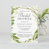 エンチャントフォレストリーフリースブライダルシャワー招待状 招待状 (スタンド正面)