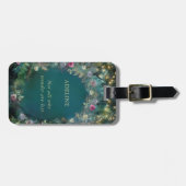 エンチャントフォレストワイルドバラフェアリーウッドランド引用文 ラゲッジタグ (正面横)