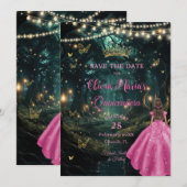 エンチャントフォレスト明るい赤紫色ピンクドレスキンセアニラ16 セーブザデート (正面/裏面)