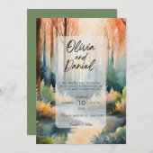 エンチャントフォレスト結婚式招待状 招待状 (正面/裏面)