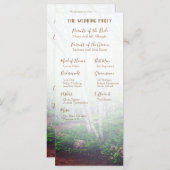 エンチャントフォレスト結婚式 プログラム (正面/裏面)