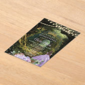 エンチャントフォレスト薄紫フローラキンセアニラスウィート16 アクリル招待状 (レイダウン)