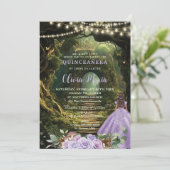 エンチャントフォレスト薄紫フローラキンセアニラスウィート16 招待状 (スタンド正面)