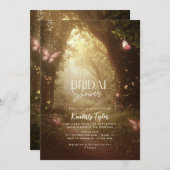 エンチャントフォレスト蝶ブライダルシャワー 招待状 (正面/裏面)