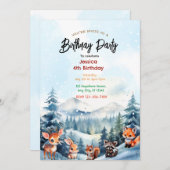 エンチャントフォレスト誕生日招待状 招待状 (正面/裏面)
