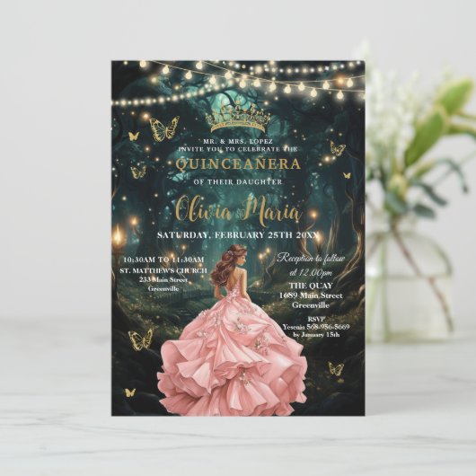 エンチャントフォレスト赤面ピンクドレスキンセアニラ16 招待状 (スタンド正面)