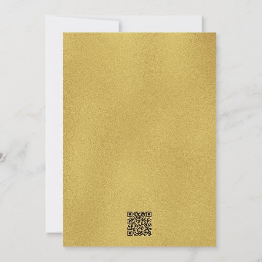 エンチャントフォレスト金ゴールドポータル結婚式招待状 招待状 (裏面)