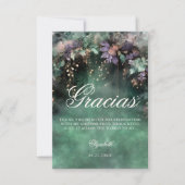 エンチャントフォレスト魔法グリーンラベンダーキンセアニェラ サンキューカード (正面)