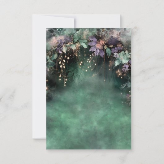 エンチャントフォレスト魔法グリーンラベンダーキンセアニェラ サンキューカード (裏面)