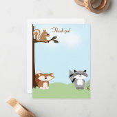 エンチャントフォレスト4x5フラットありがとうご注意 ノートカード (正面/裏面インサイチュ)