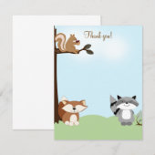 エンチャントフォレスト4x5フラットありがとうご注意 ノートカード (正面/裏面)