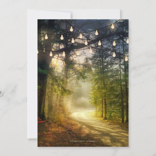 エンチャントフォレストQRコード日付カードを保存 案内状 (裏面)