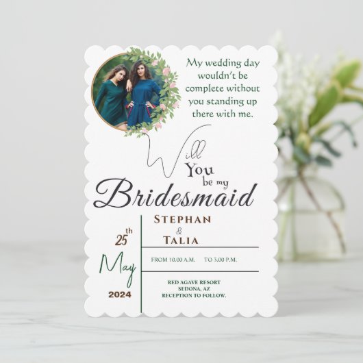 エンチャントフローラエレガンスブライデスメイド提案情報 招待状 (スタンド正面)