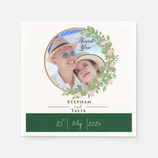 エンチャントフローラエレガンス結婚ズ スタンダードカクテルナプキン (正面)