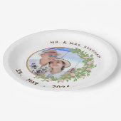 エンチャントフローラエレガンス結婚ズ ペーパープレート (アングル)