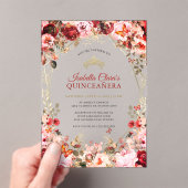 エンチャントフローラスカーレットエレガンス金ゴールドキンセアニェラ アクリル招待状 (インサイチュ (ポータブル))