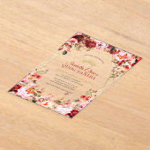 エンチャントフローラスカーレットエレガンス金ゴールドキンセアニェラ アクリル招待状 (レイダウン)