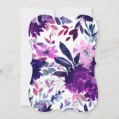 エンチャントフローラパープルウォーターブライダルシャワー 招待状 (裏面)