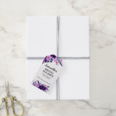エンチャントフローラパープルディスプレイブライダルシャワー ギフトタグ (より糸付き)