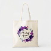 エンチャントフローラパープルメイド・オブ・オーナー（花嫁付き添い人） モノグラムの トートバッグ (正面)