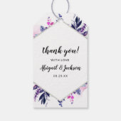 エンチャントフローラパープル結婚式の引き出物サンキュー ギフトタグ (裏面)