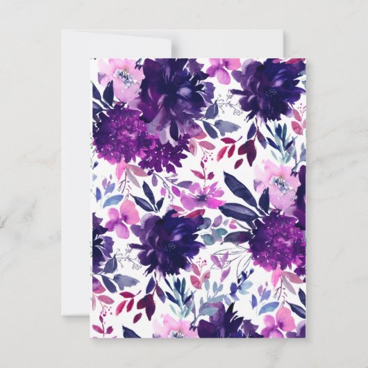 エンチャントフローラ水カラー婚約パーティ 招待状 (裏面)