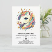 エンチャントブリスユニコーン誕生日 招待状 (スタンド正面)