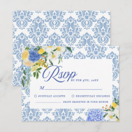 エンチャントブルゴーニュ&マルーンフローラブラック結婚ズ 出欠カード