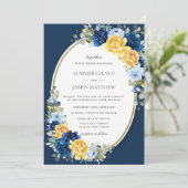 エンチャントブルーとイエロー結婚フローラ 招待状 (スタンド正面)