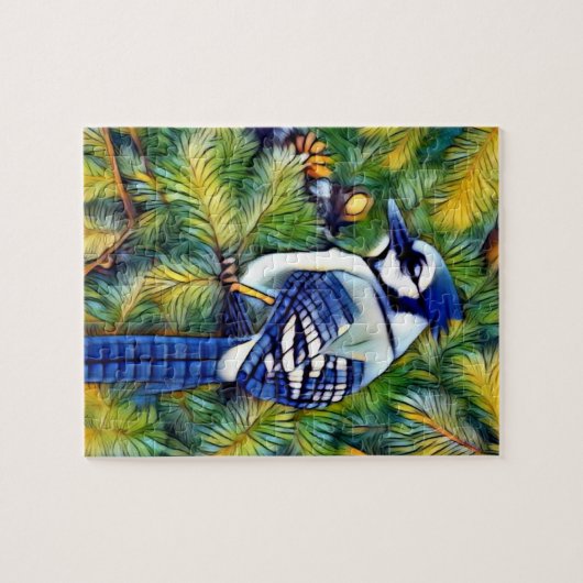 エンチャントブルージェイプリント ジグソーパズル (横)