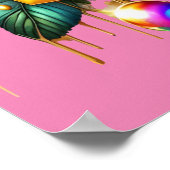 エンチャントブーケオブゴールデンバラとハート18x24 ポスター (角)