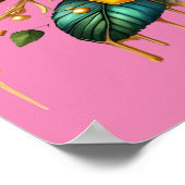 エンチャントブーケオブゴールデンバラとハート24x18 ポスター (角)