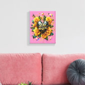 エンチャントブーケオブゴールデンバラとハート8x10 キャンバスプリント (インサイチュ (リビング))